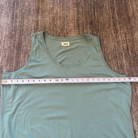 Pact 100% Organic Cotton Sleeveless Tank Midi Dress, Side Slit, Size XXL - Picture 4 of 8